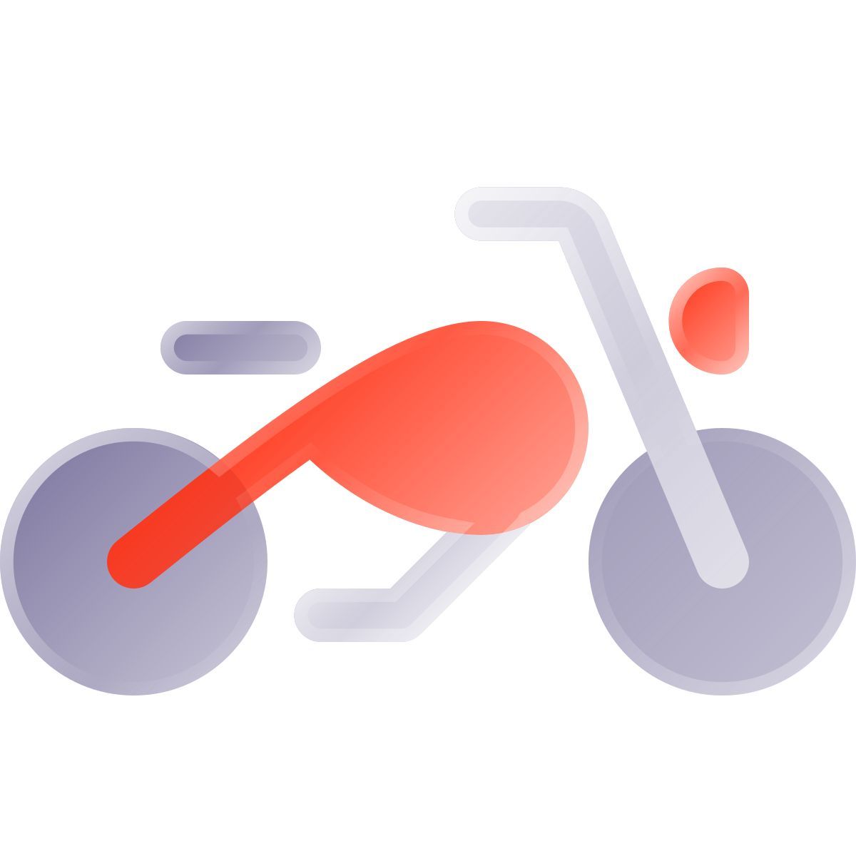 liquid glass color style motorcycle icon