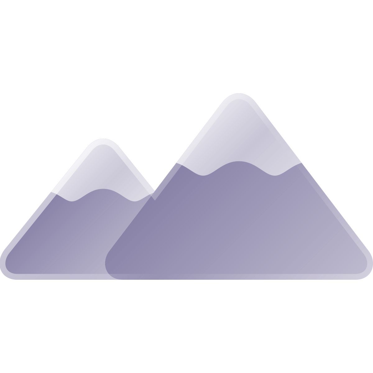 liquid glass color style montagne icon