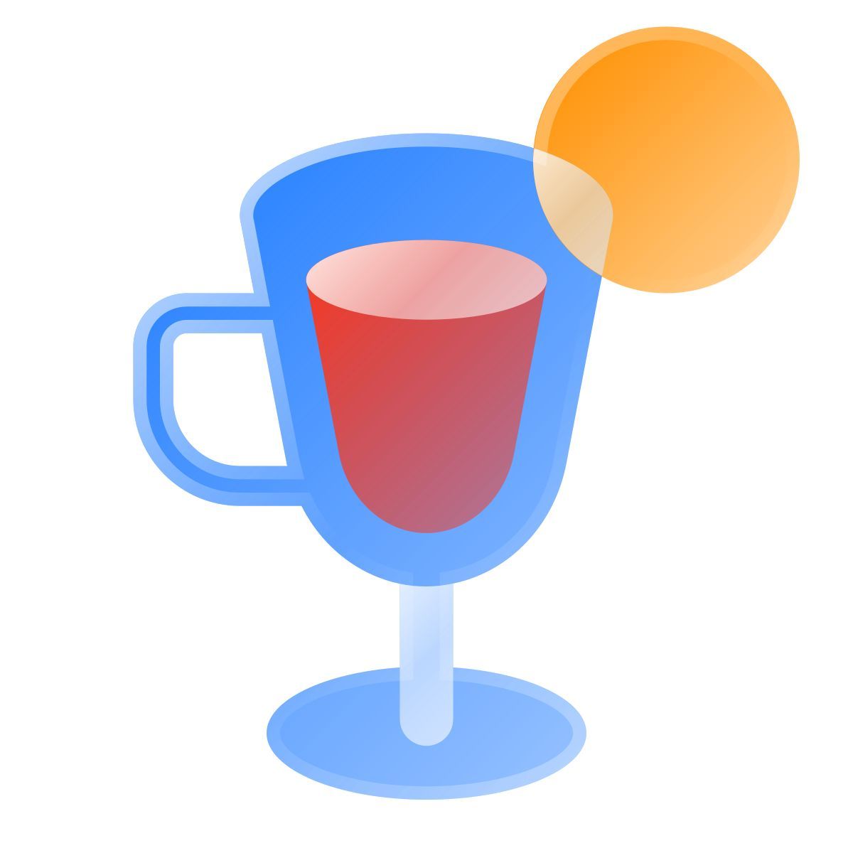 liquid glass color style mulled wine icon