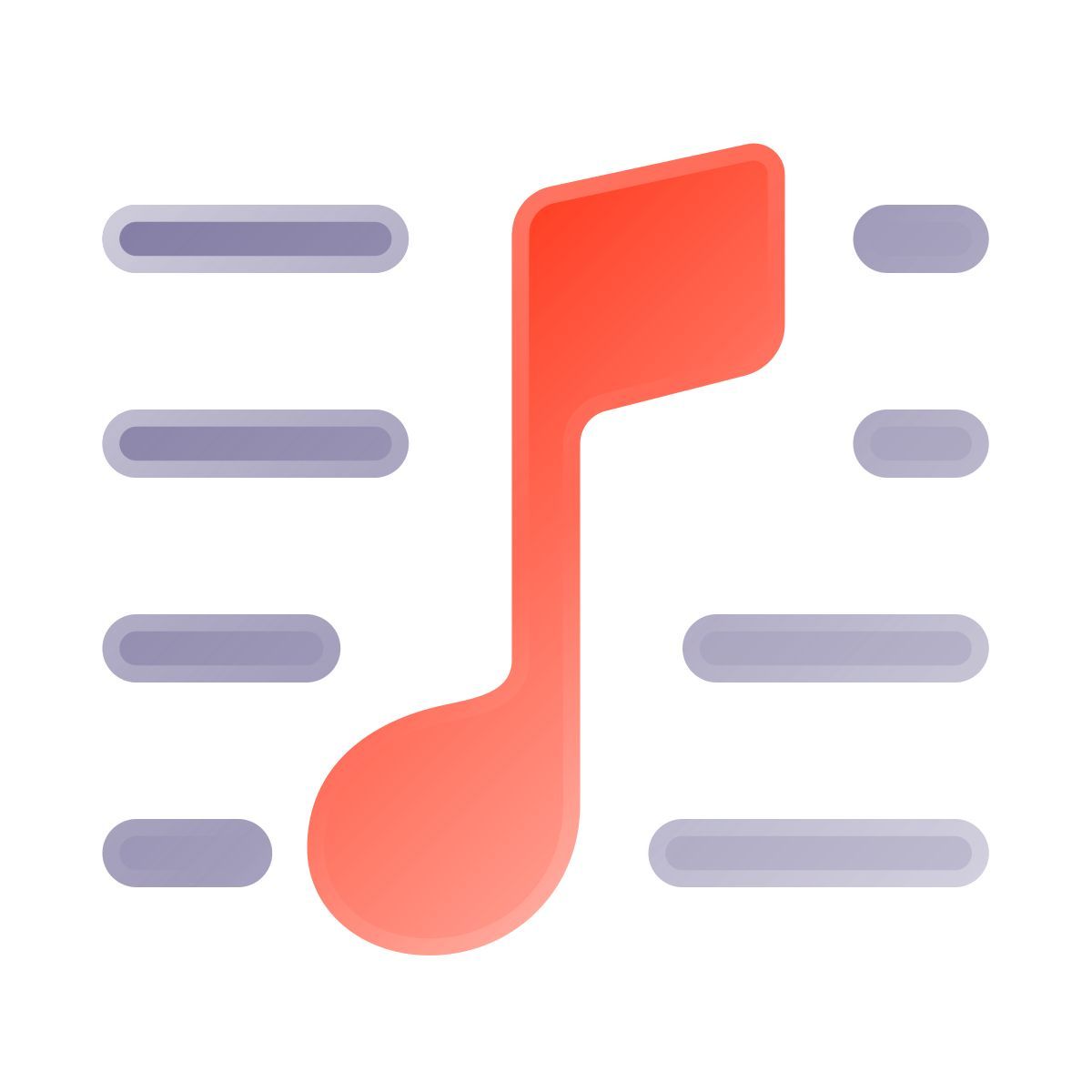 liquid glass color style music notation icon
