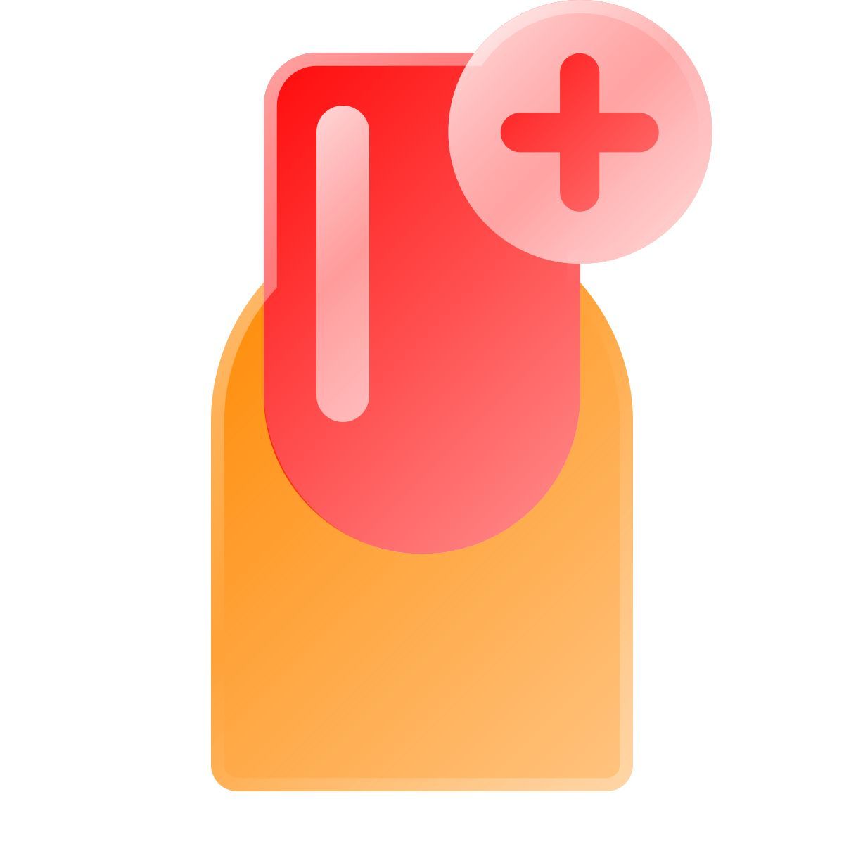 liquid glass color style nail treatment icon