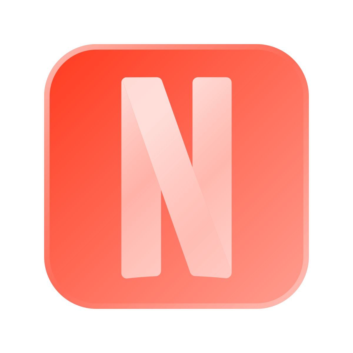 liquid glass color style netflix公司 icon