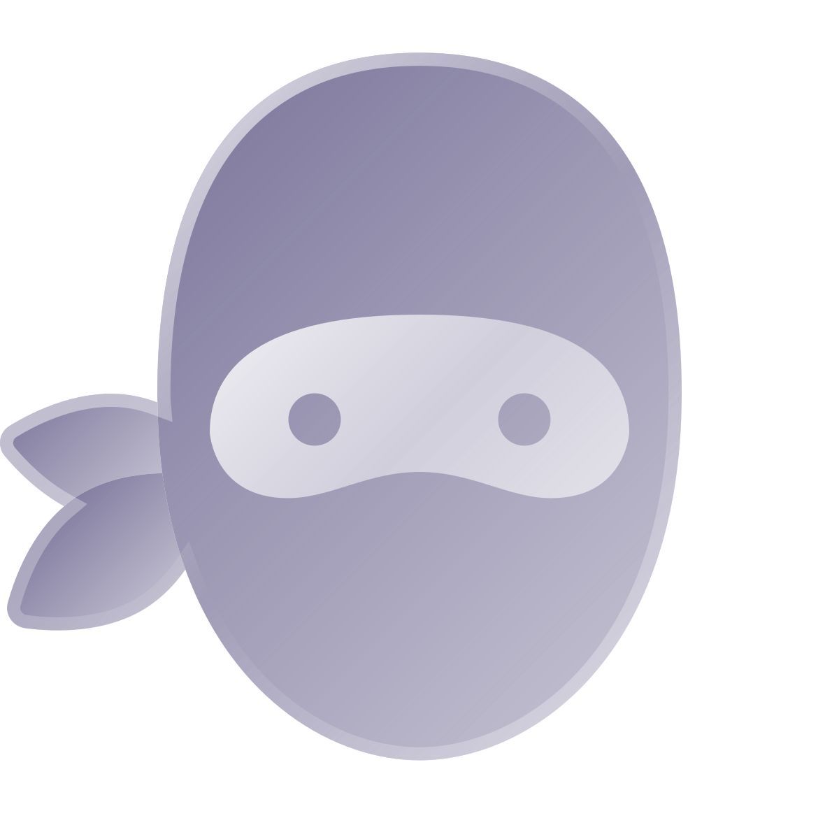 liquid glass color style ninja cabeza icon