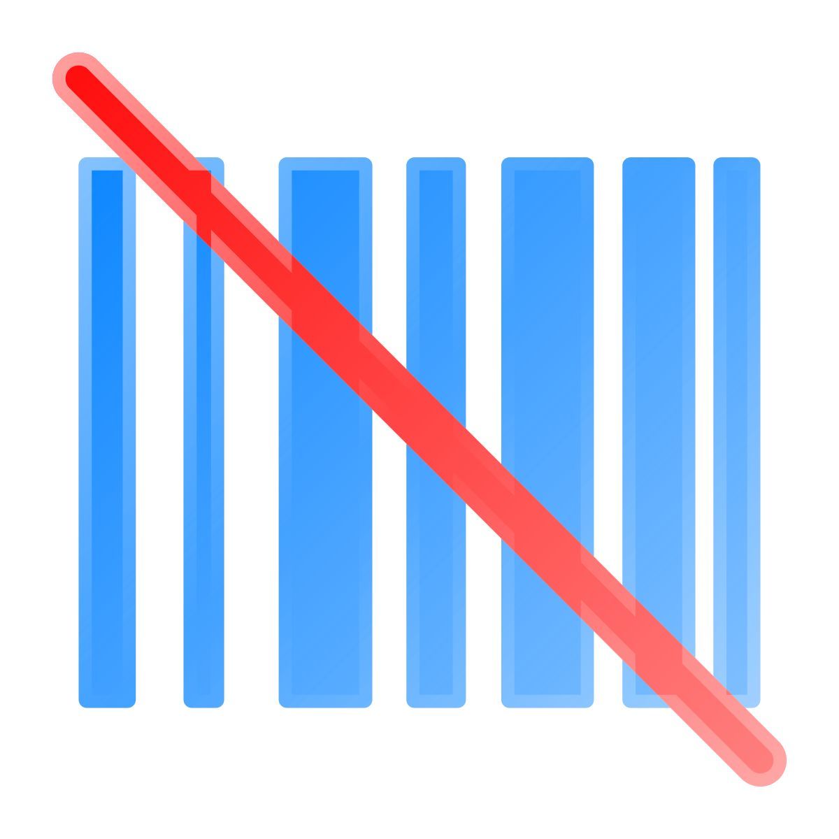 liquid glass color style pas de codebar icon