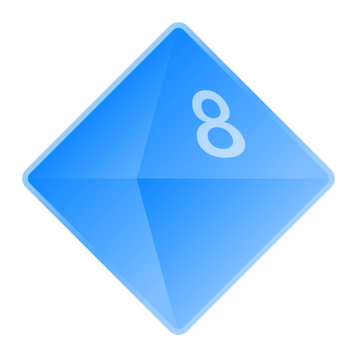 liquid glass color style octaedro icon