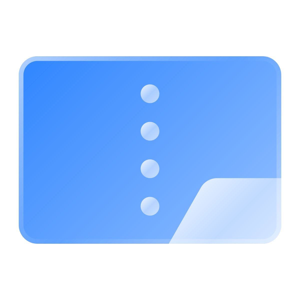 liquid glass color style one pocket folder icon