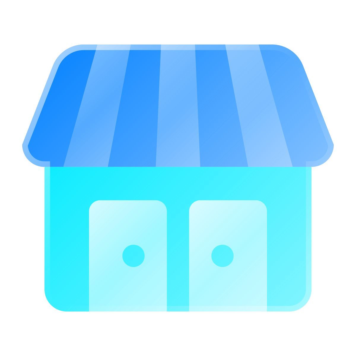 liquid glass color style loja online icon