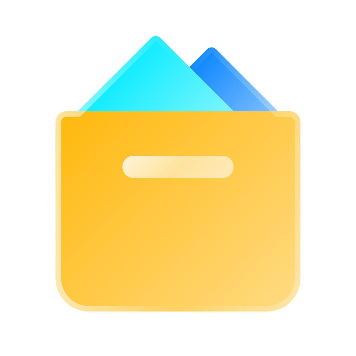 liquid glass color style open box icon