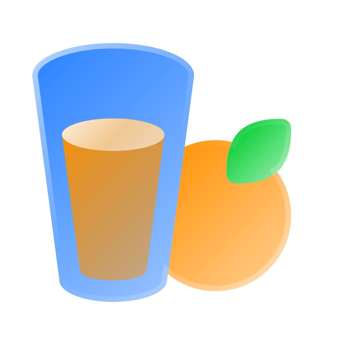 liquid glass color style 橙汁 icon