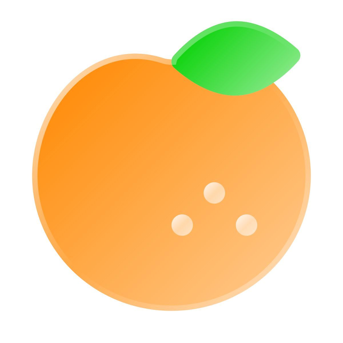 liquid glass color style arancia icon