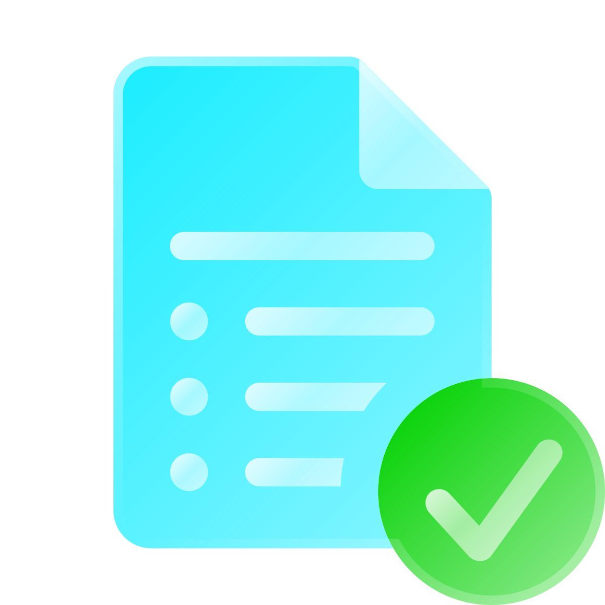 liquid glass color style pedido completado icon