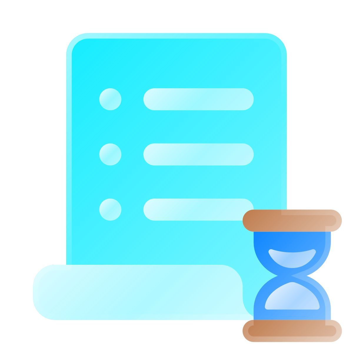 liquid glass color style organizza cronologia icon