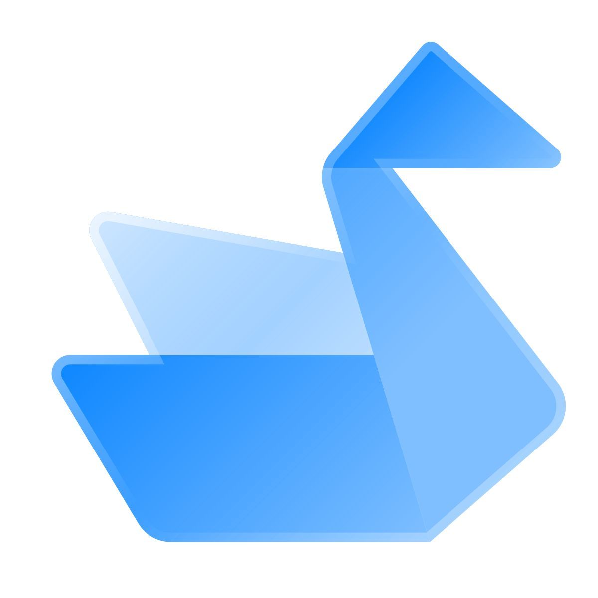 liquid glass color style origami icon