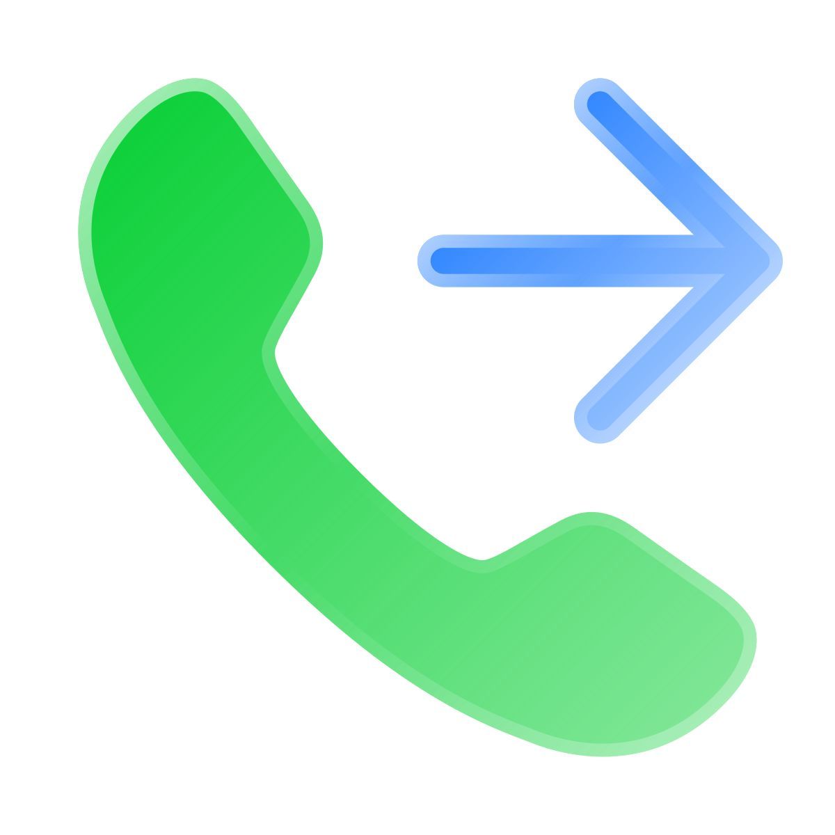 liquid glass color style outgoing call icon