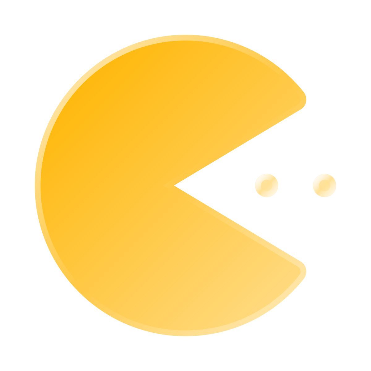 liquid glass color style pacman icon