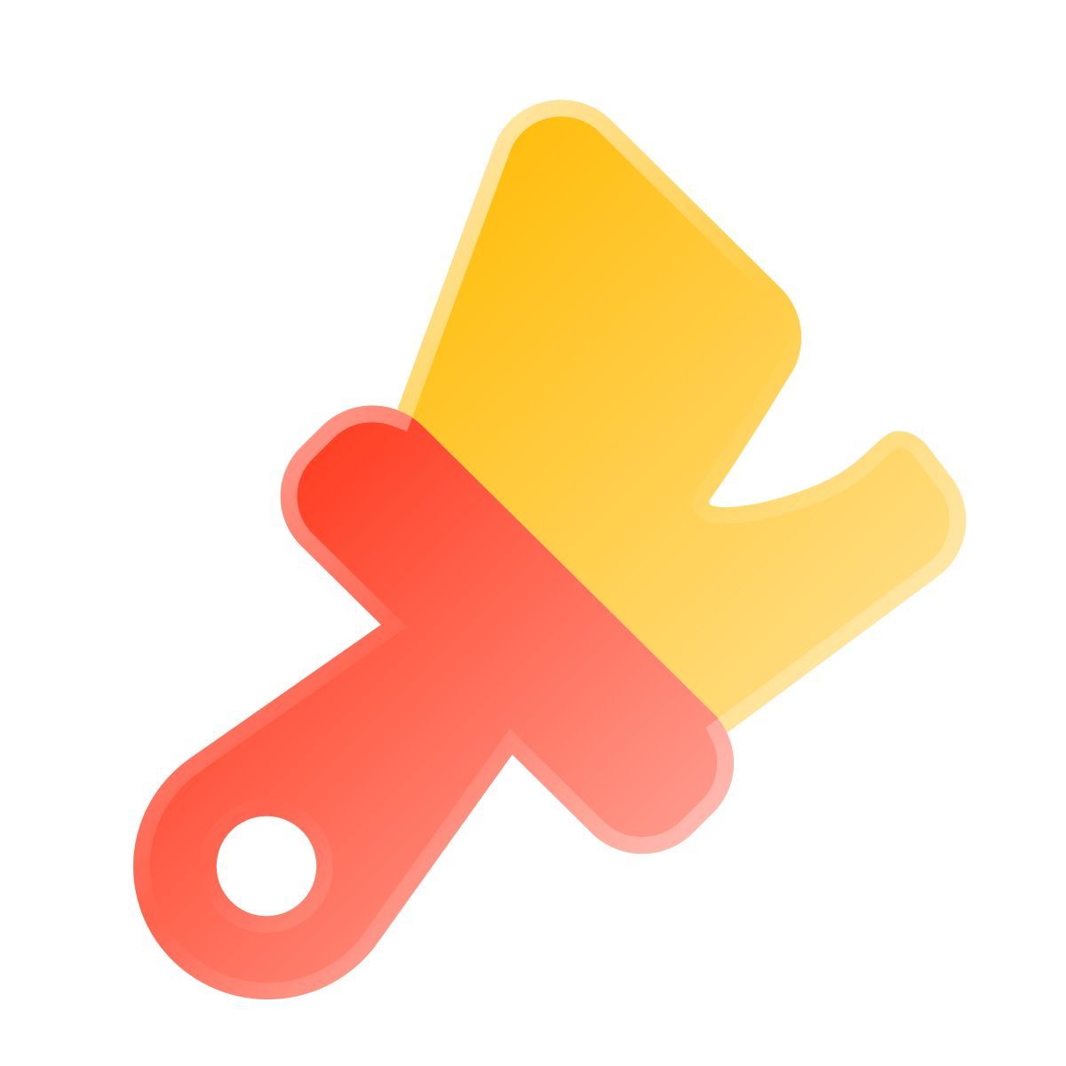 liquid glass color style 油漆刷 icon