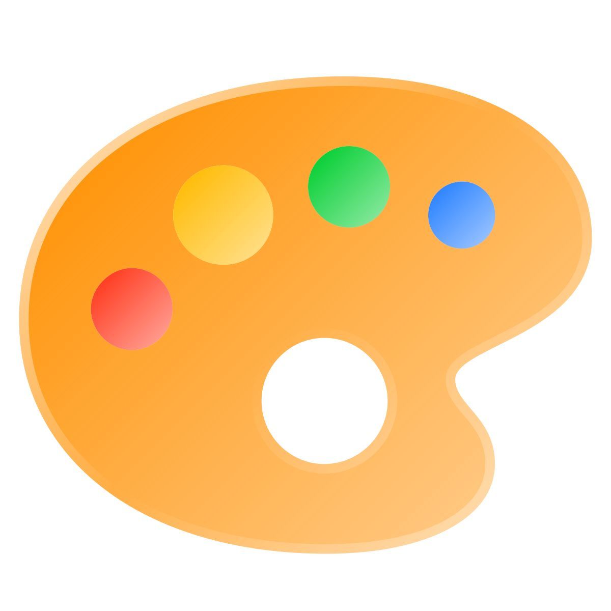 liquid glass color style paleta de pintura icon