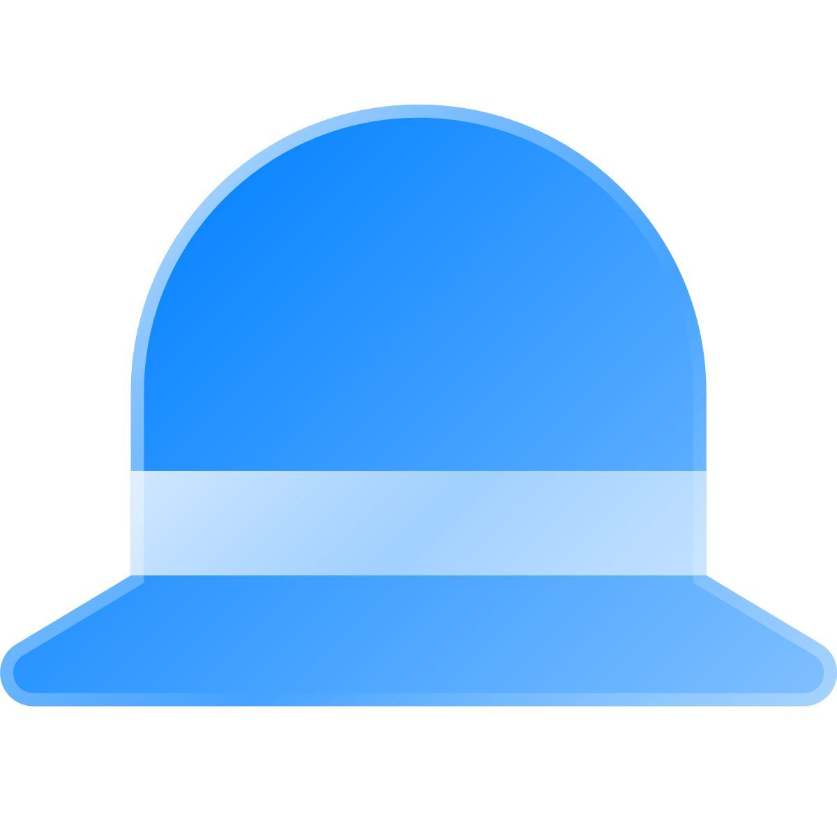 liquid glass color style cappello panama icon