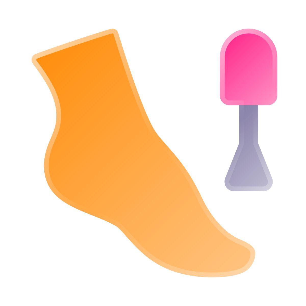 liquid glass color style pedicure icon