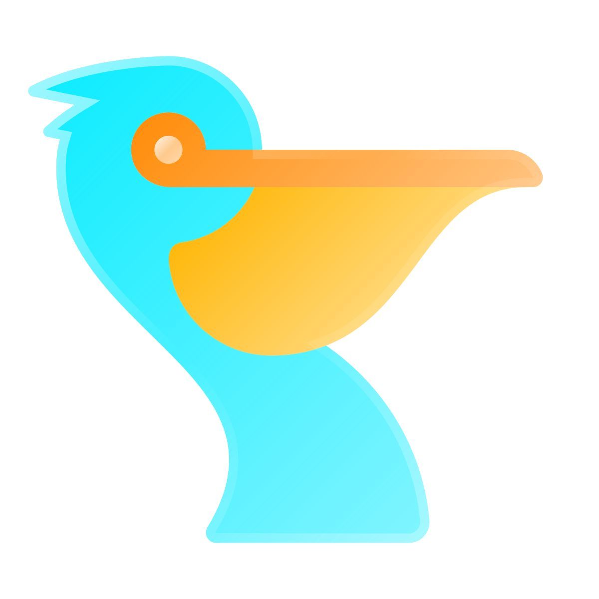 liquid glass color style pelikan icon