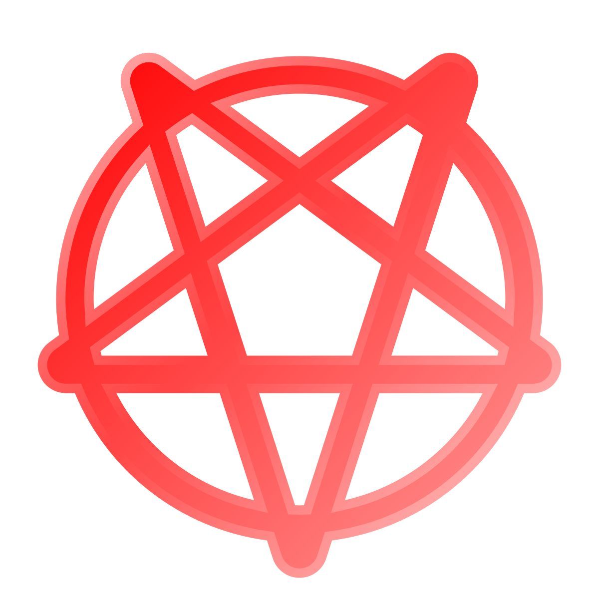 liquid glass color style 五角星恶魔 icon