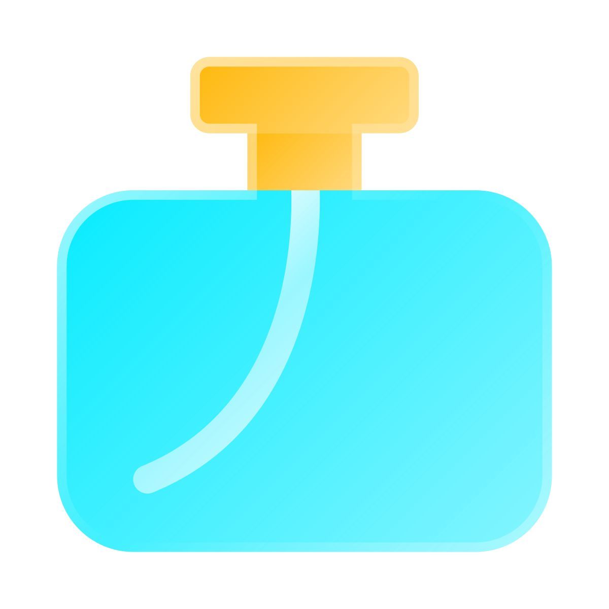 liquid glass color style frasco de perfume icon