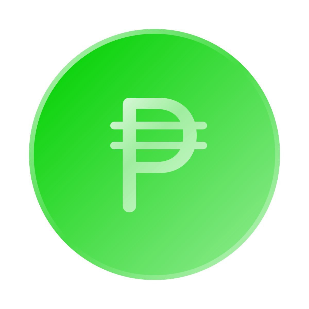 liquid glass color style peso icon