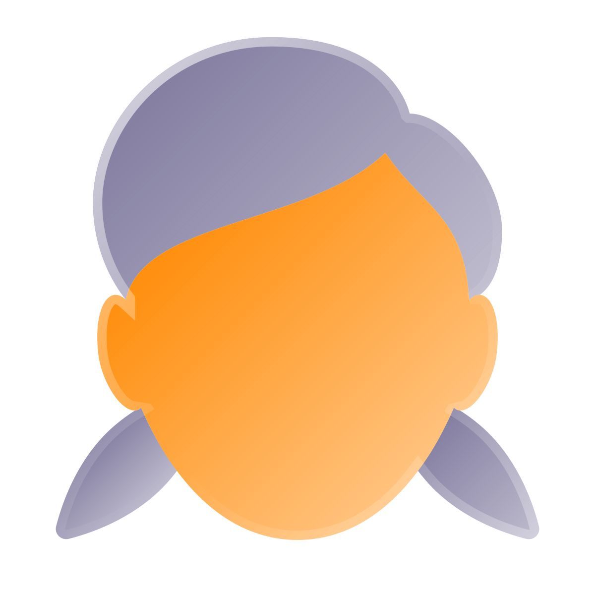 liquid glass color style pigtails haircut icon