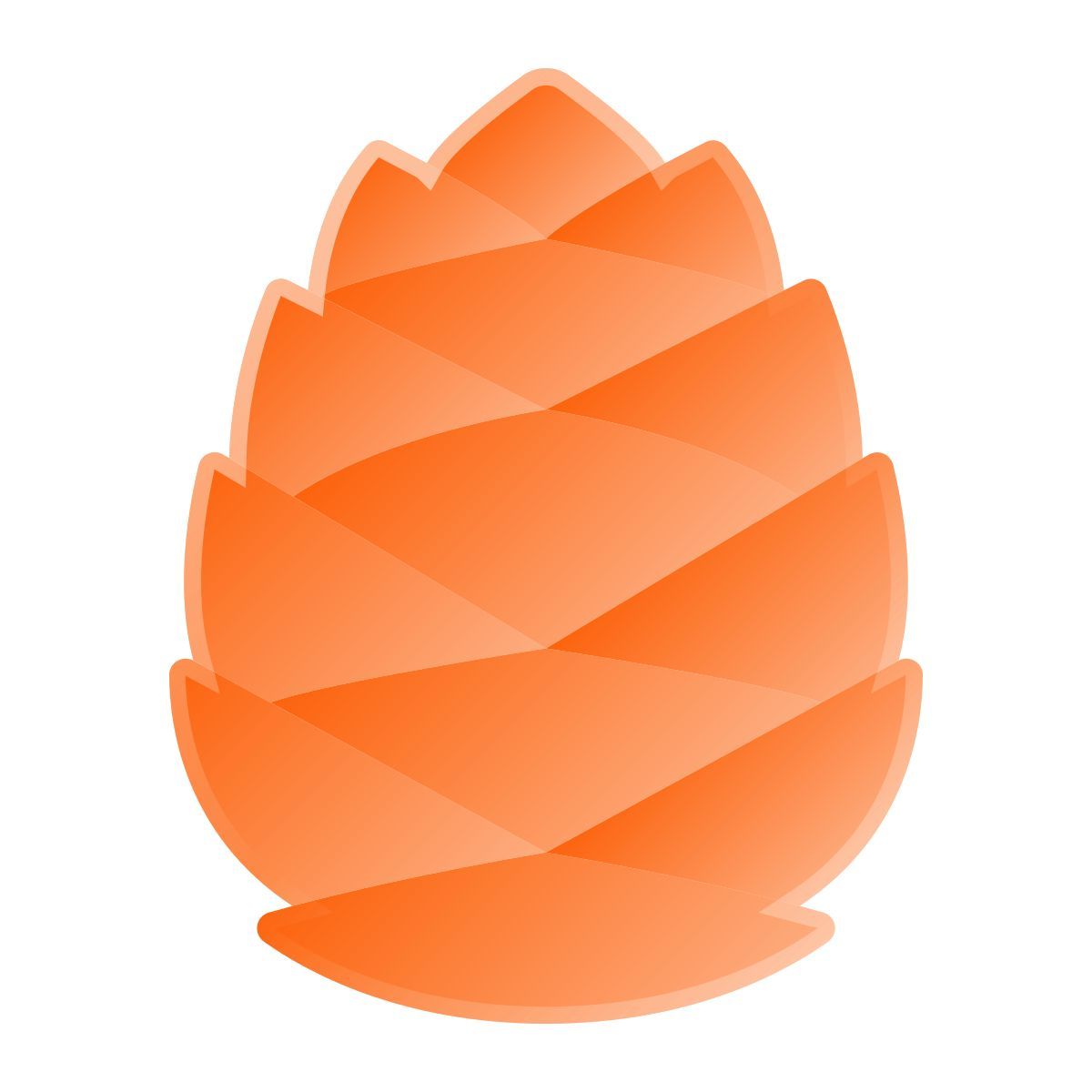 liquid glass color style pinha icon