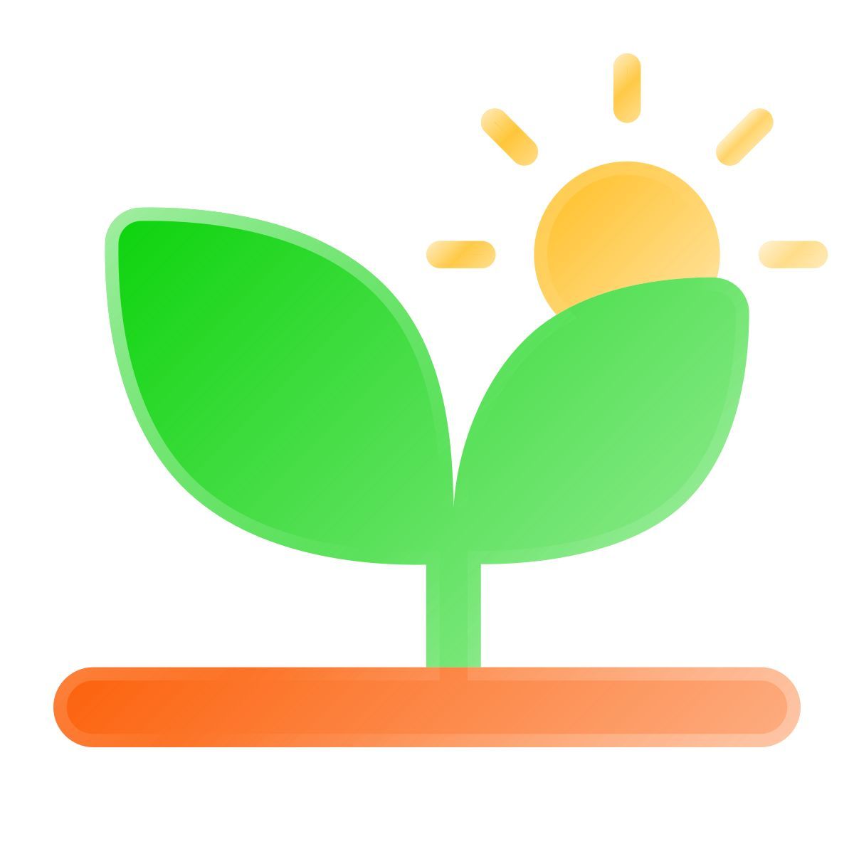 liquid glass color style 太陽の下の植物 icon