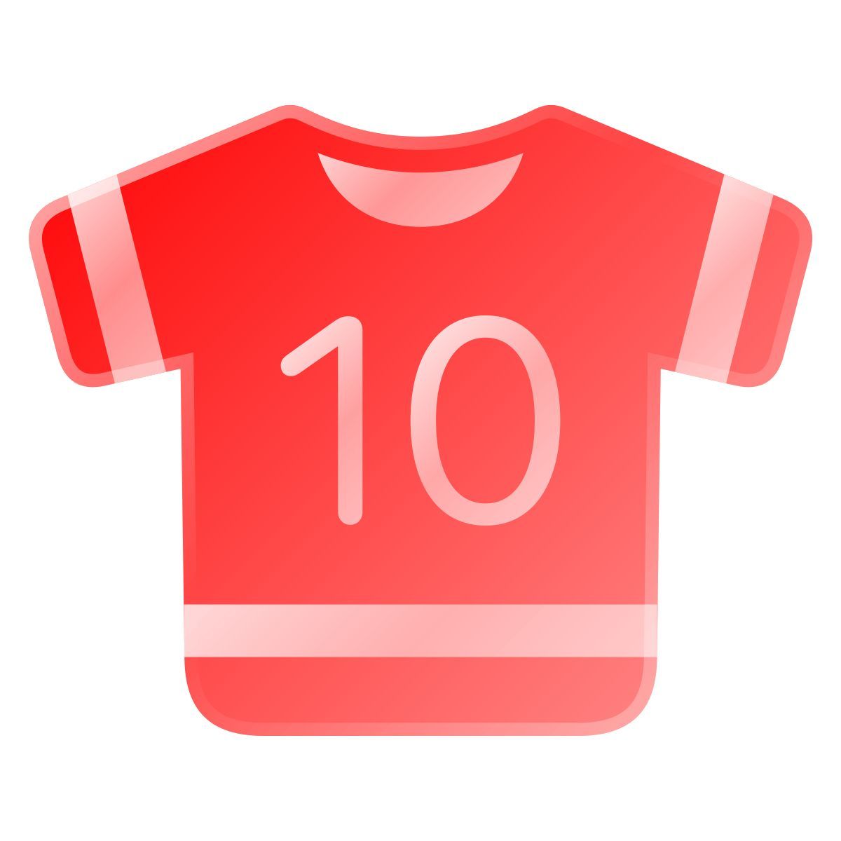 icon camisa de jogador liquid glass color estilo