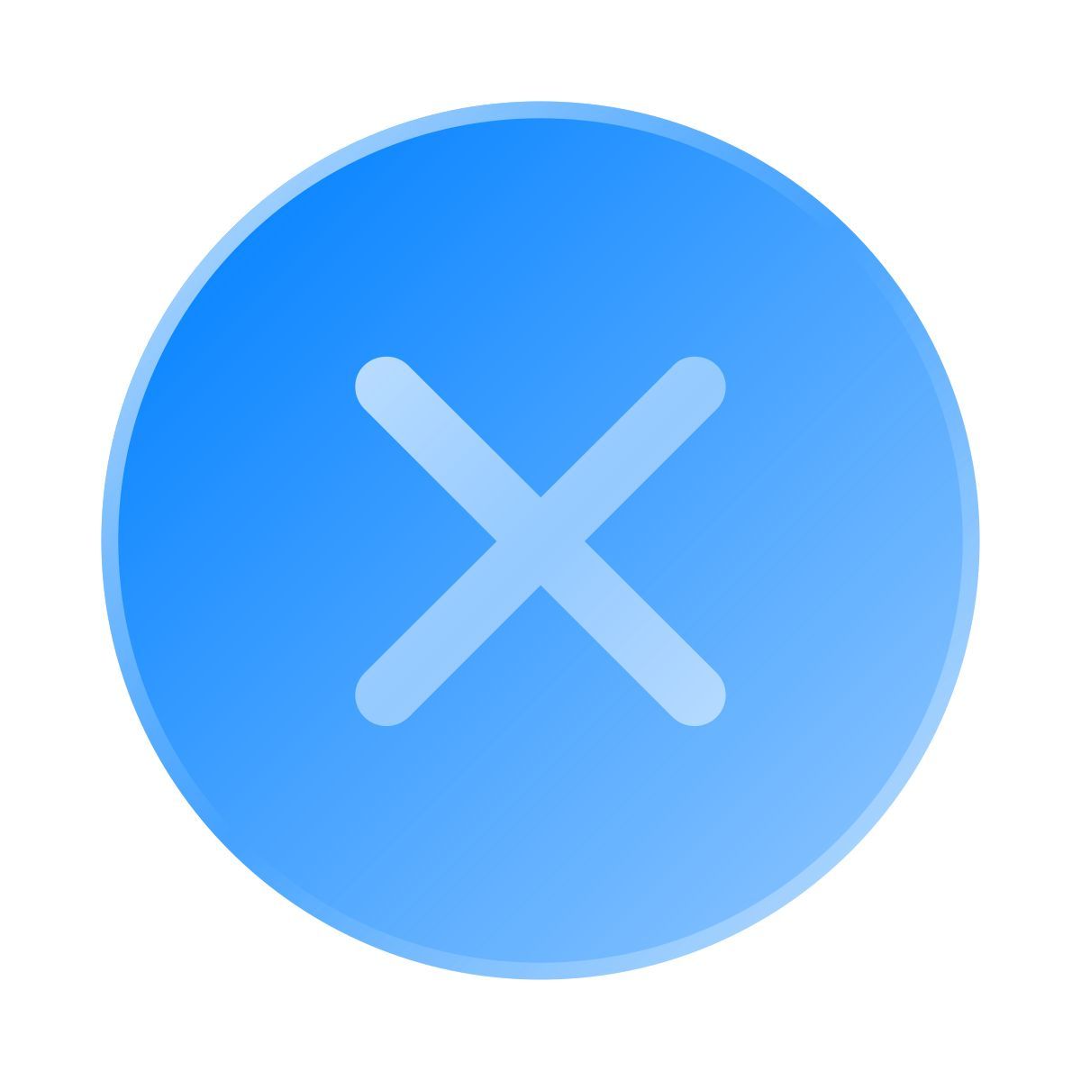 liquid glass color style playstation cross button icon