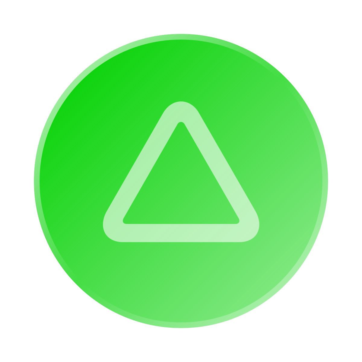 liquid glass color style playstation triangle button icon