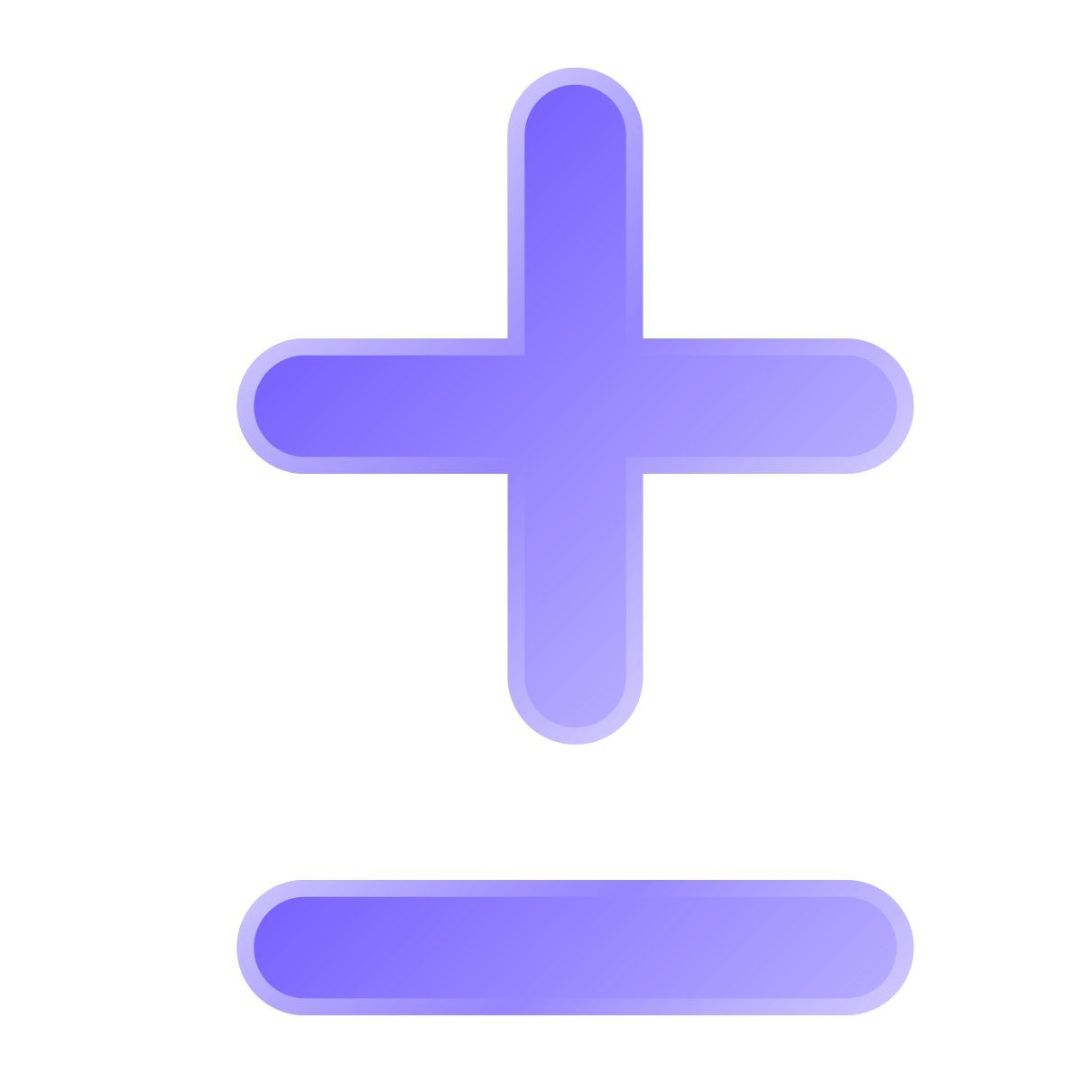 liquid glass color style 正负 icon