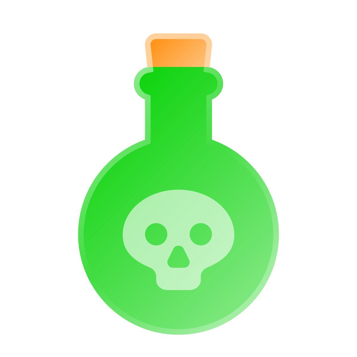 liquid glass color style poison bottle icon