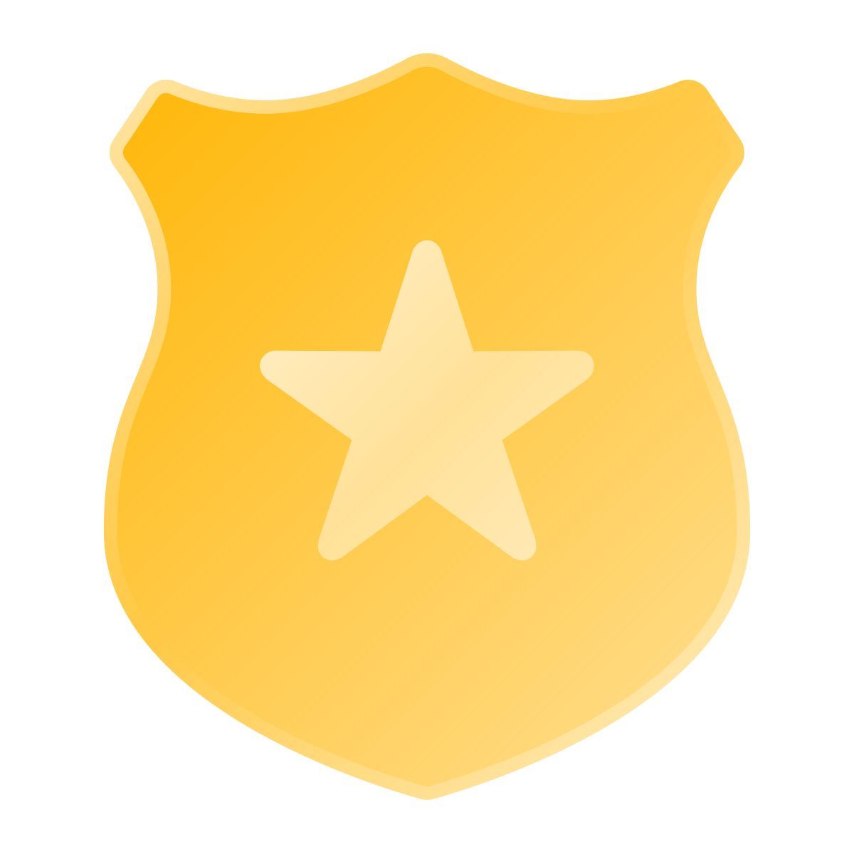 liquid glass color style police badge icon