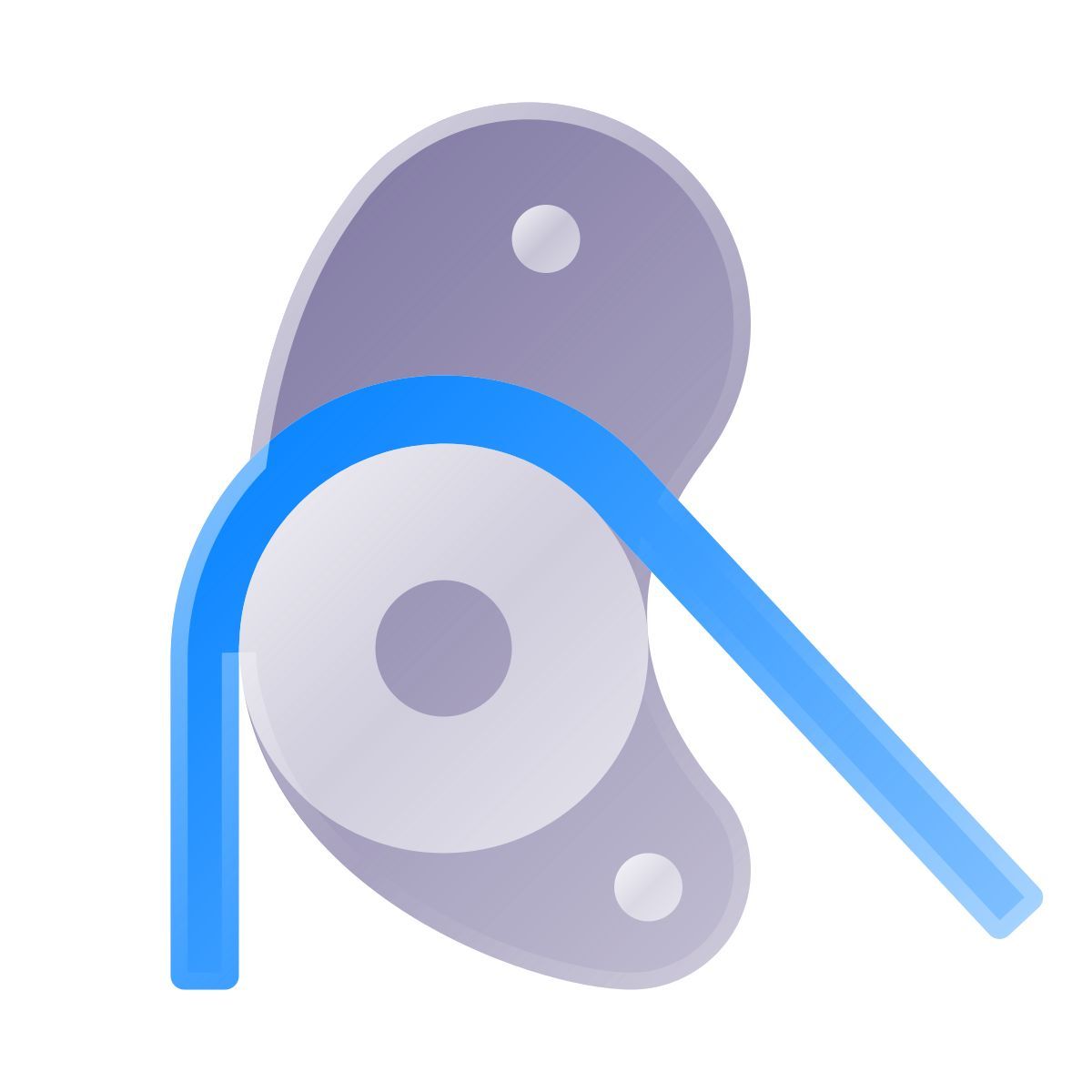 liquid glass color style poulie icon