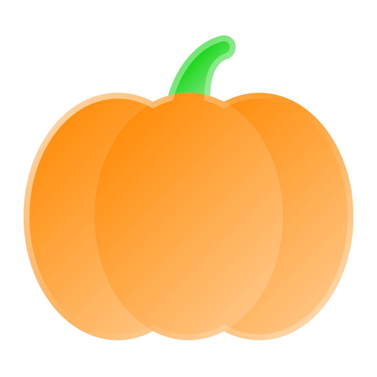 liquid glass color style pumpkin icon