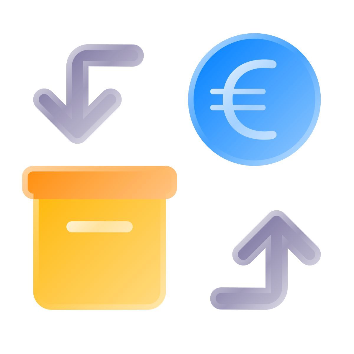 liquid glass color style acquisto in euro icon