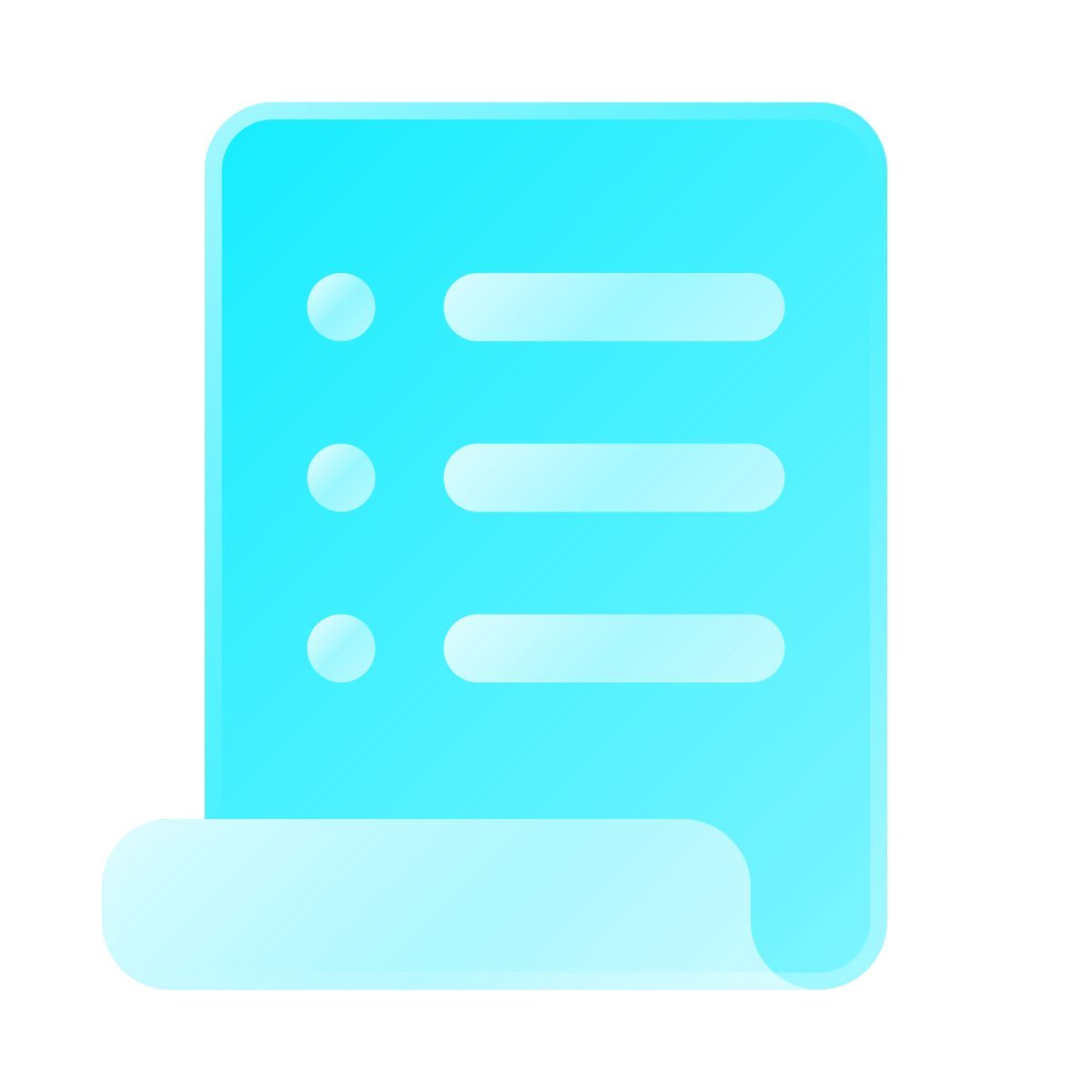 liquid glass color style purchase order icon