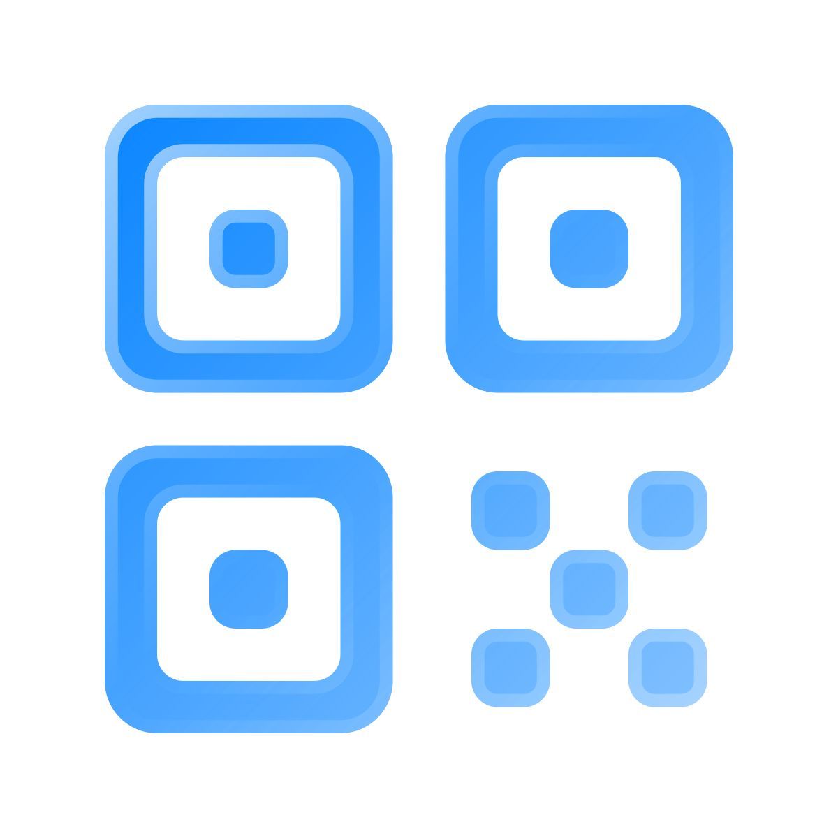 liquid glass color style qr code icon