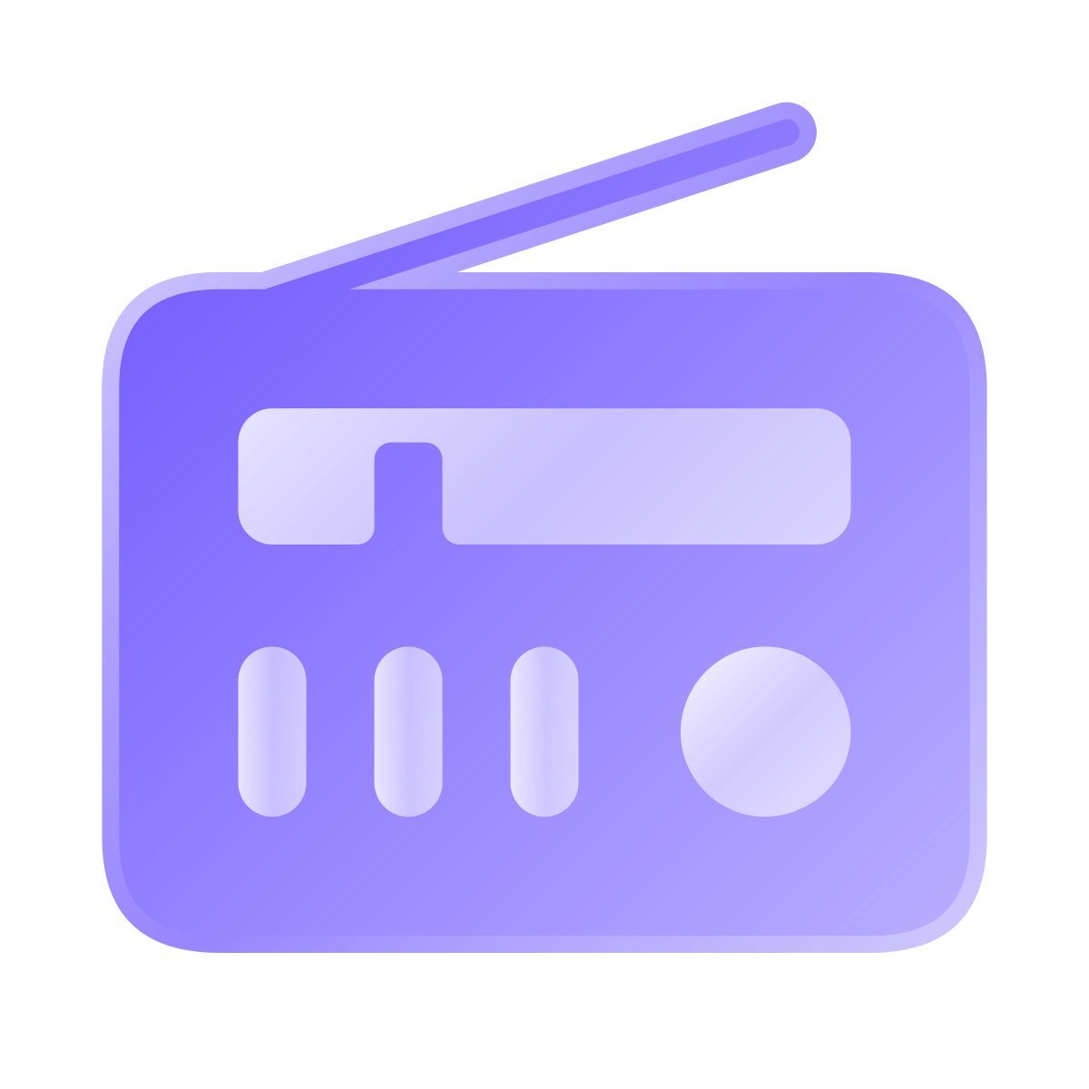 liquid glass color style radio 2 icon