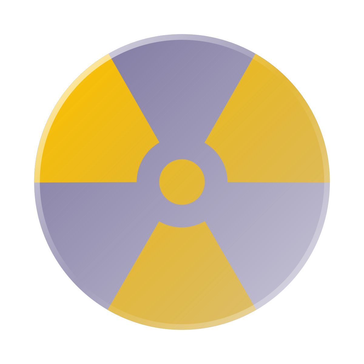 liquid glass color style radioactive icon