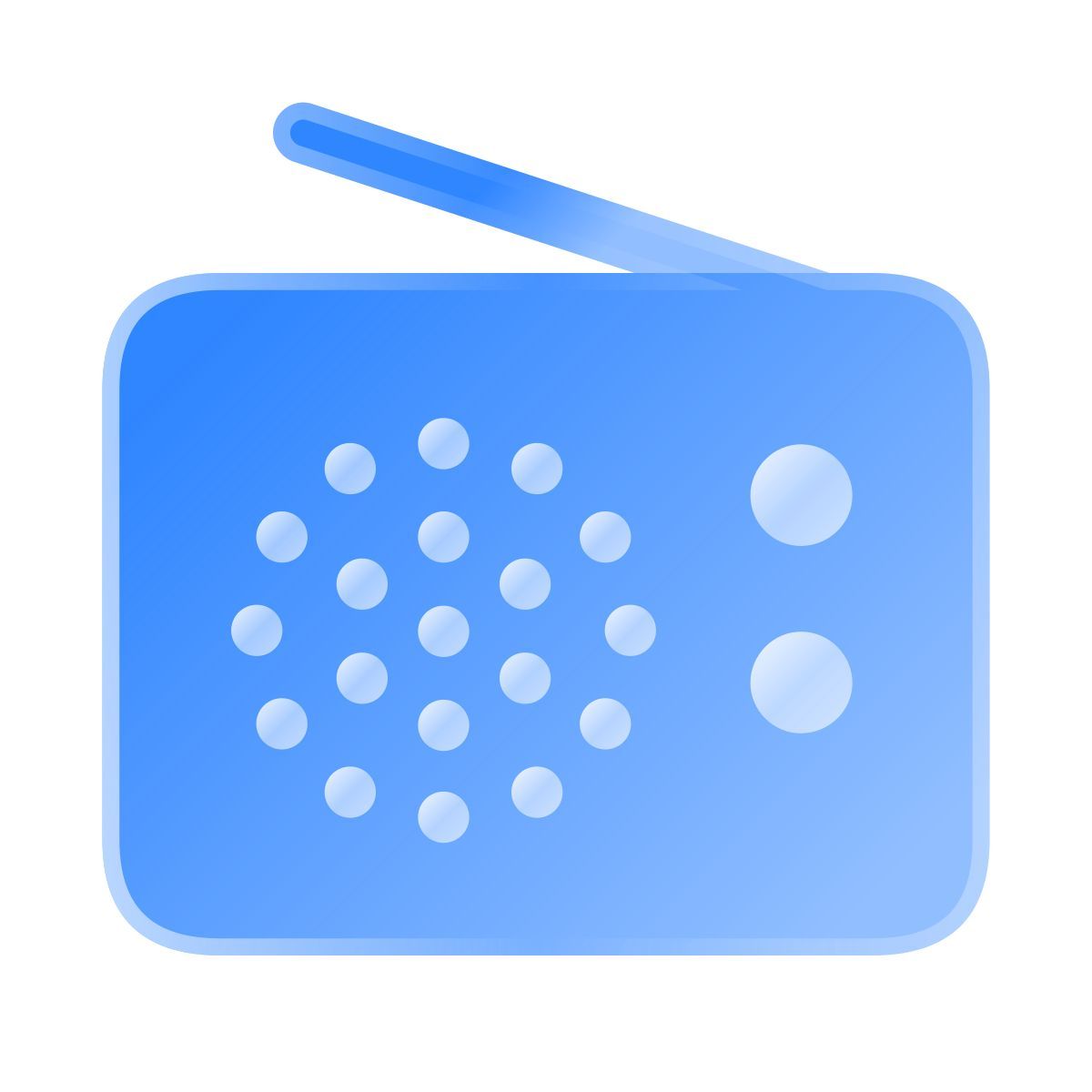 liquid glass color style radio icon