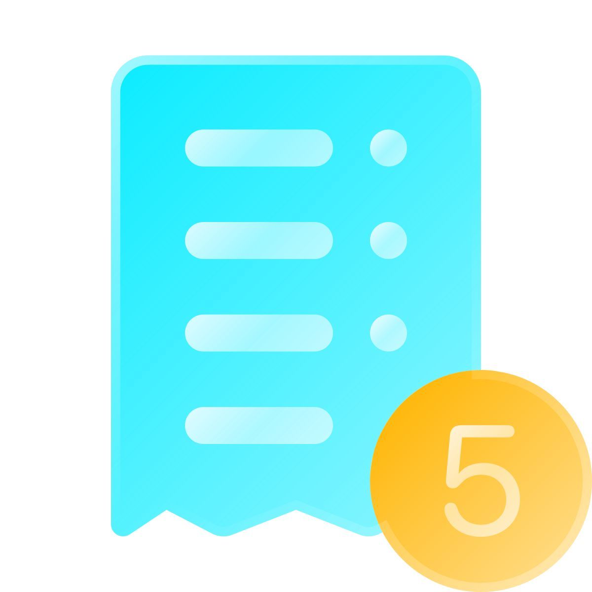liquid glass color style receipt and change icon
