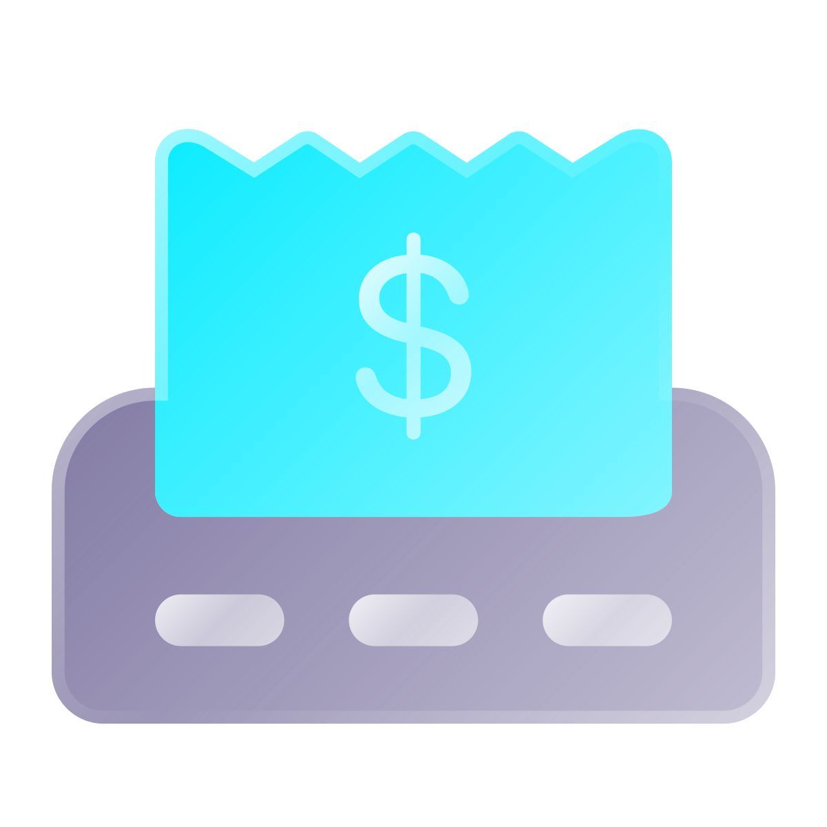 liquid glass color style 收据终端 icon