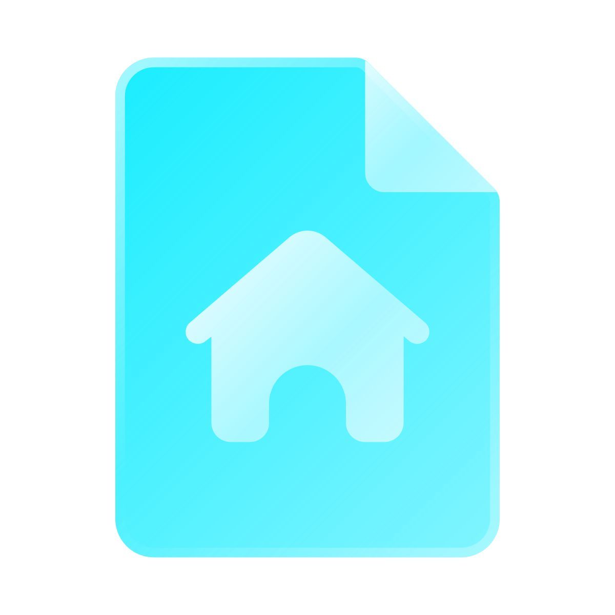 liquid glass color style rental house contract icon