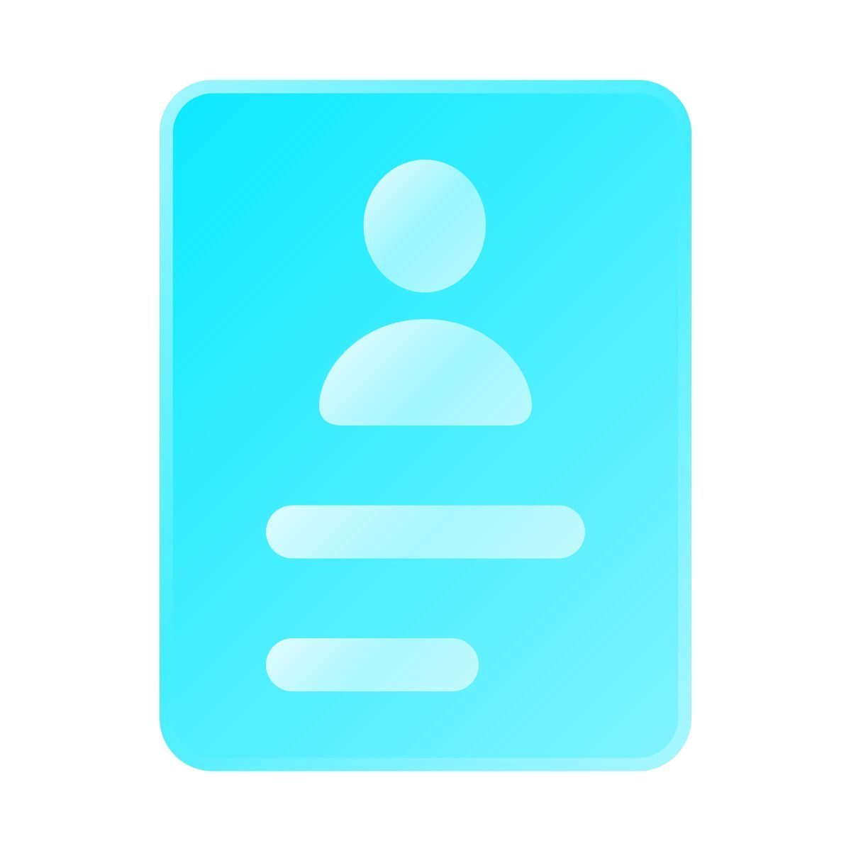 liquid glass color style 简历 icon
