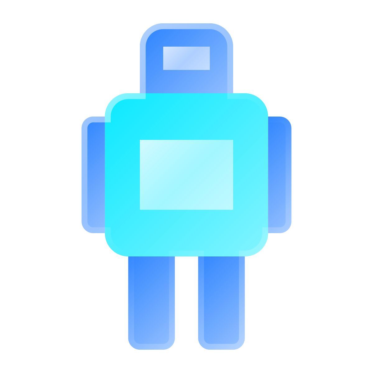 liquid glass color style robot 2 icon