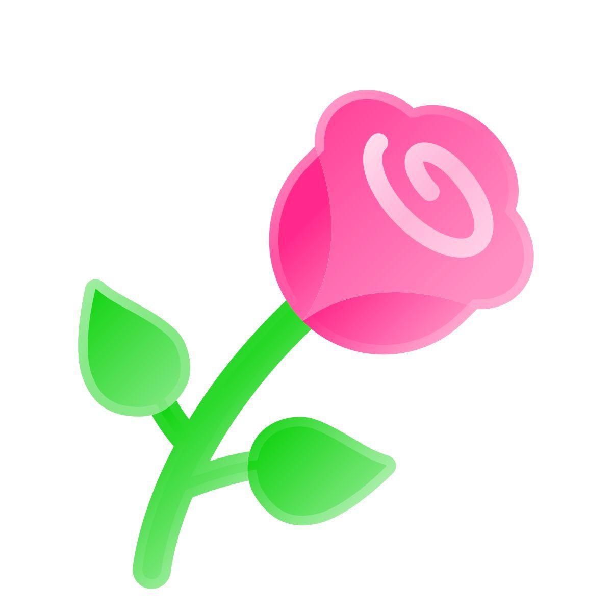 liquid glass color style rose icon